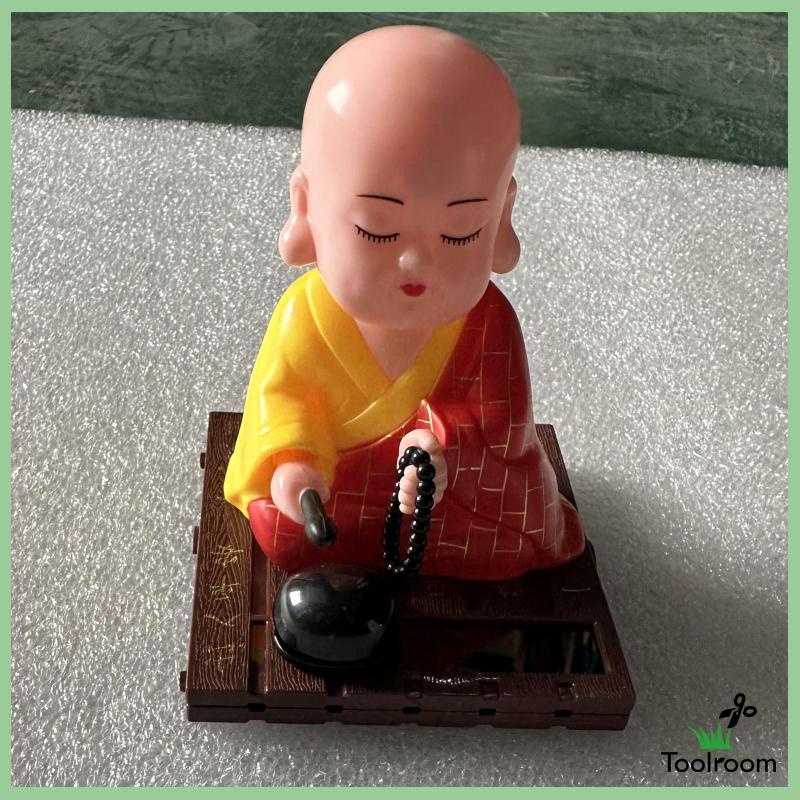 Đầu Chú Tiểu Nhảy Múa Sử Dụng Năng Lượng Mặt Trời Màu Vàng Kích Thước 7x7cm