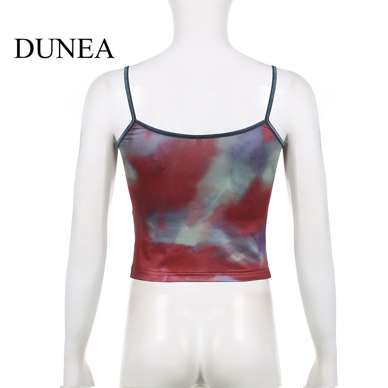 Áo Hai Dây Mỏng In Họa Tiết Màu Sắc Thời Trang Cho Nữ