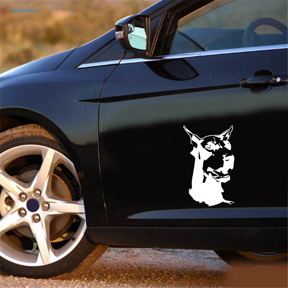 Miếng Dán Trang Trí Xe Hơi / Xe Máy Hình Chú Chó Doberman Độc Đáo