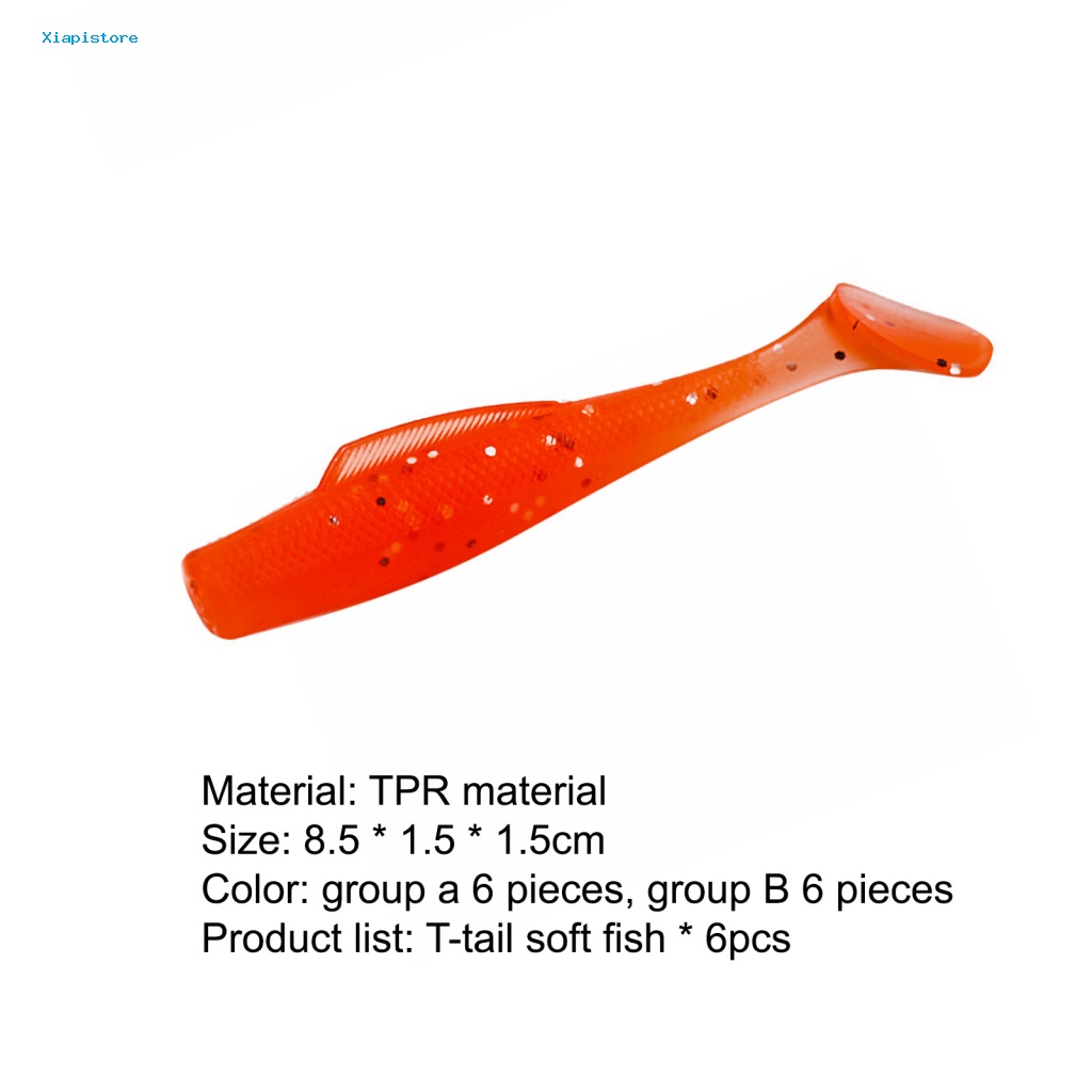 Set 6 Mồi Câu Cá Giả 85cm 5g Mềm Mại Chuyên Nghiệp