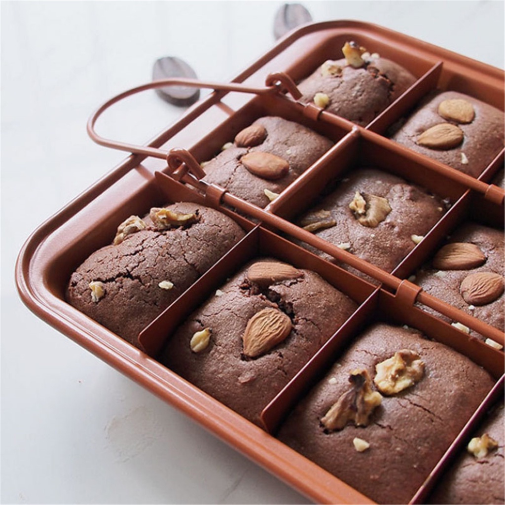 Khuôn Nướng Bánh Brownie Hình Vuông Chịu Nhiệt Độ Cao Dễ Vệ Sinh