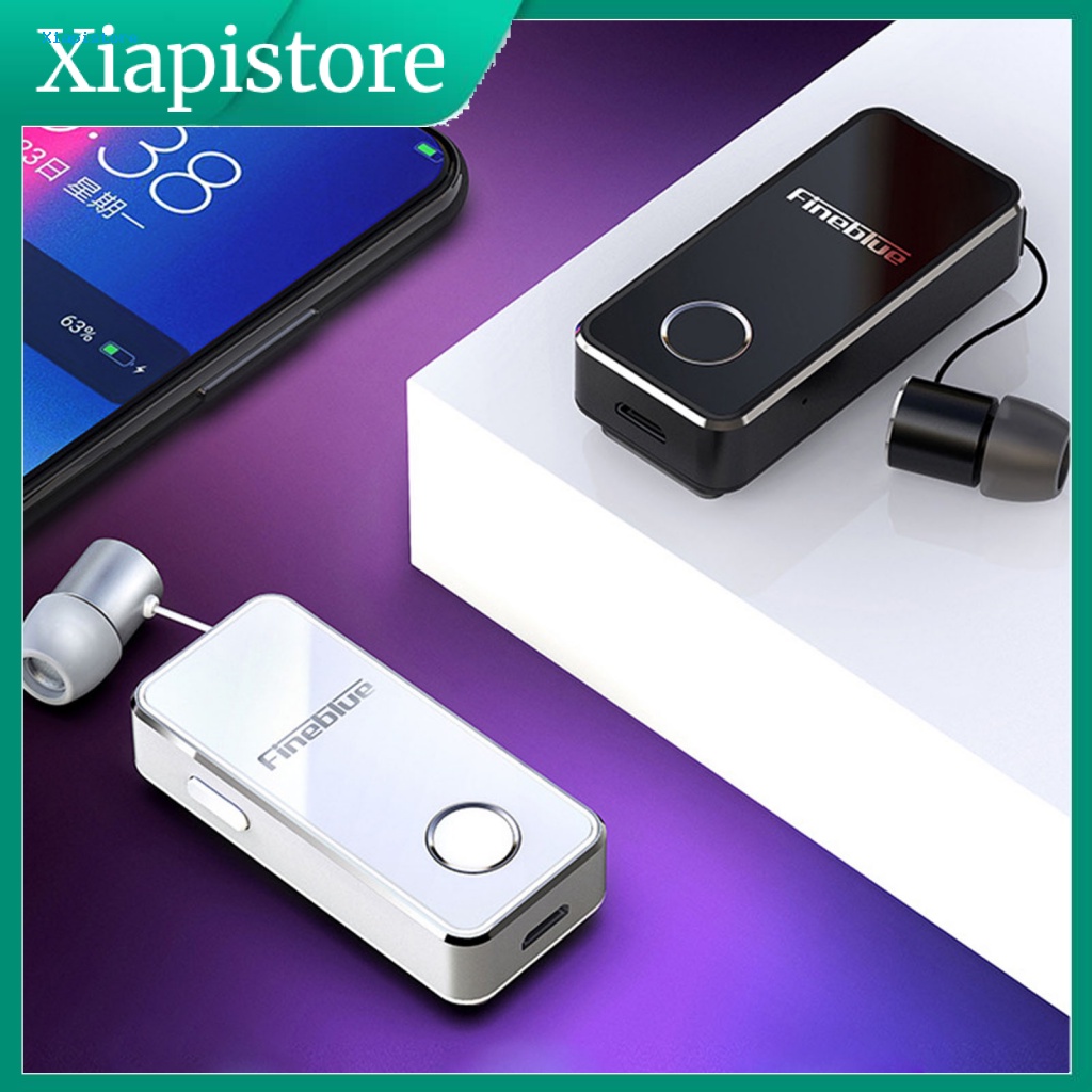 1 Tai Nghe Bluetooth Fineblue F2 Pro Thiết Kế Kẹp Thu Gọn Kèm Mic Rảnh Tay Chống Ồn Cho Doanh Nhân