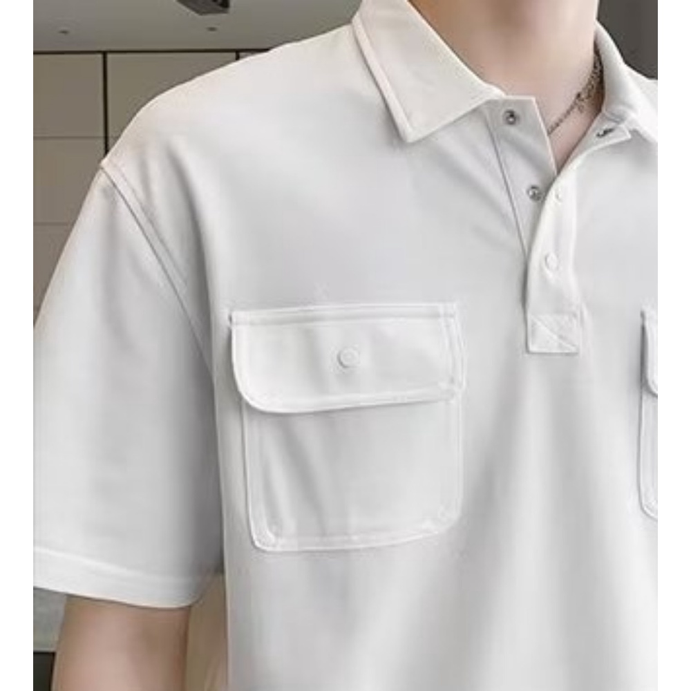 Áo Thun Tay Ngắn Cổ Bẻ Thời Trang Mùa Hè Hàng Mới 2023 Dành Cho Bạn Nam