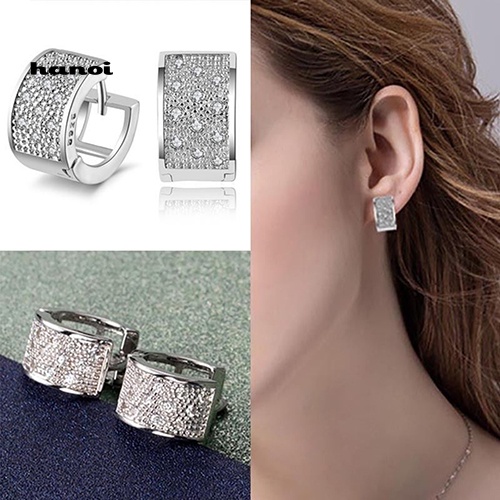 Bông Tai Mạ Bạc 925 Đính Đá Thời Trang Cho Nữ