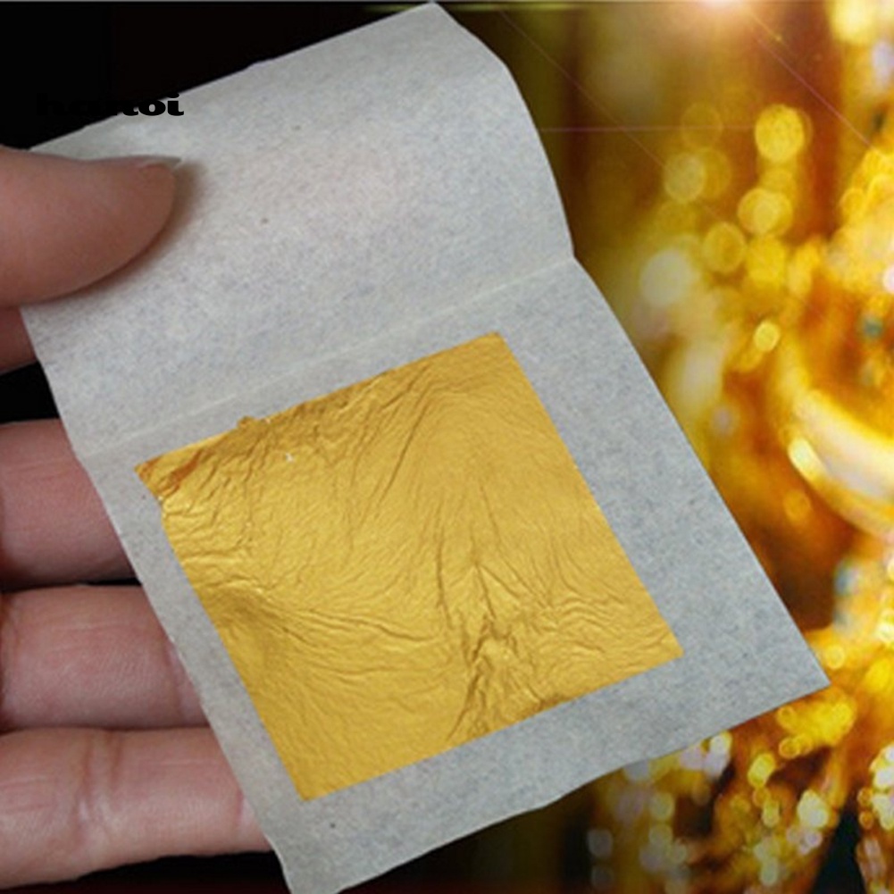 Set 10 Tấm Lá Vàng 24K Dùng Để Trang Trí Đa Năng Tiện Dụng