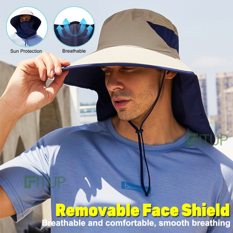 Mũ Tai Bèo Chống Nắng Chống Tia UV Bảo Vệ Mặt Cho Nam