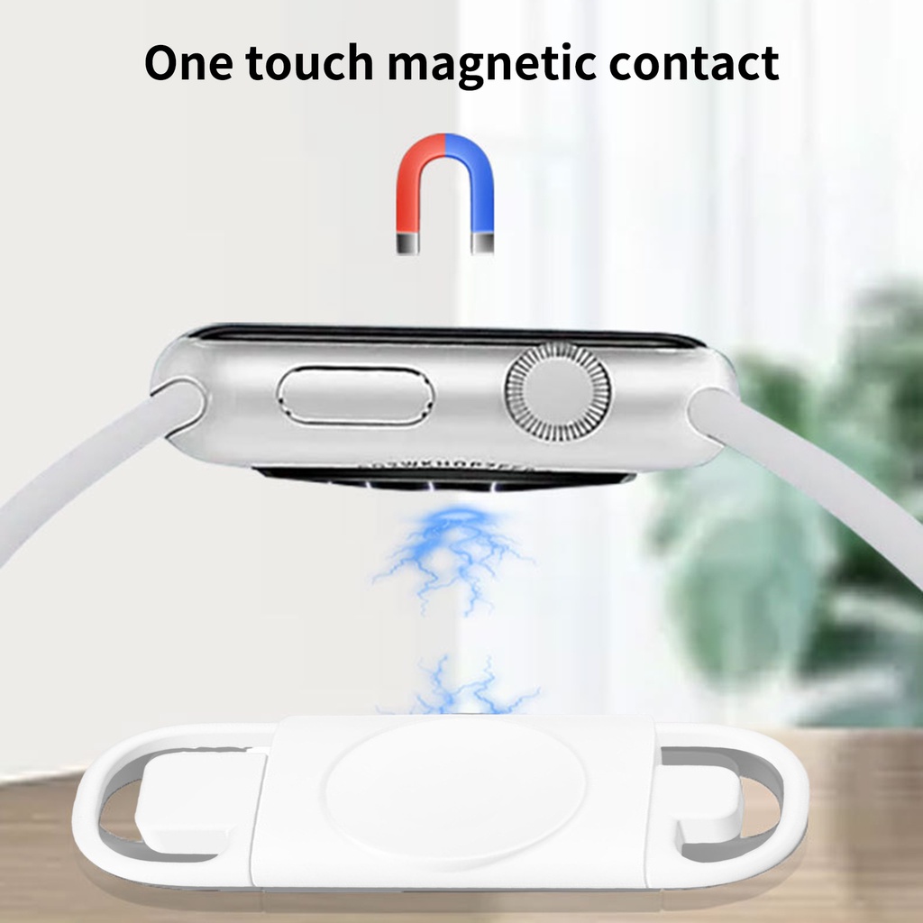 Bộ Sạc Nhanh Không Dây USB Có Nam Châm Cho Đồng Hồ Thông Minh Apple