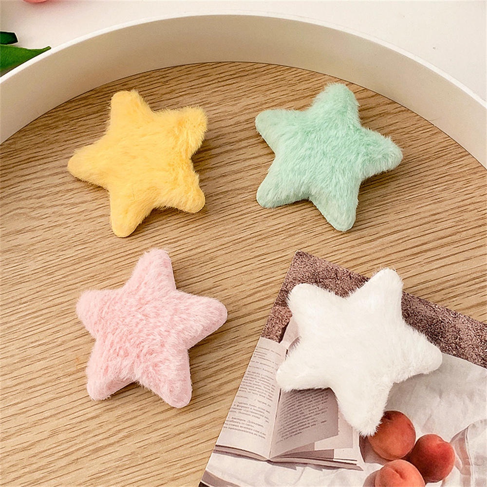 Kẹp Tóc Ngôi Sao Phối Lông Xù Đáng Yêu Cho Bé Gái