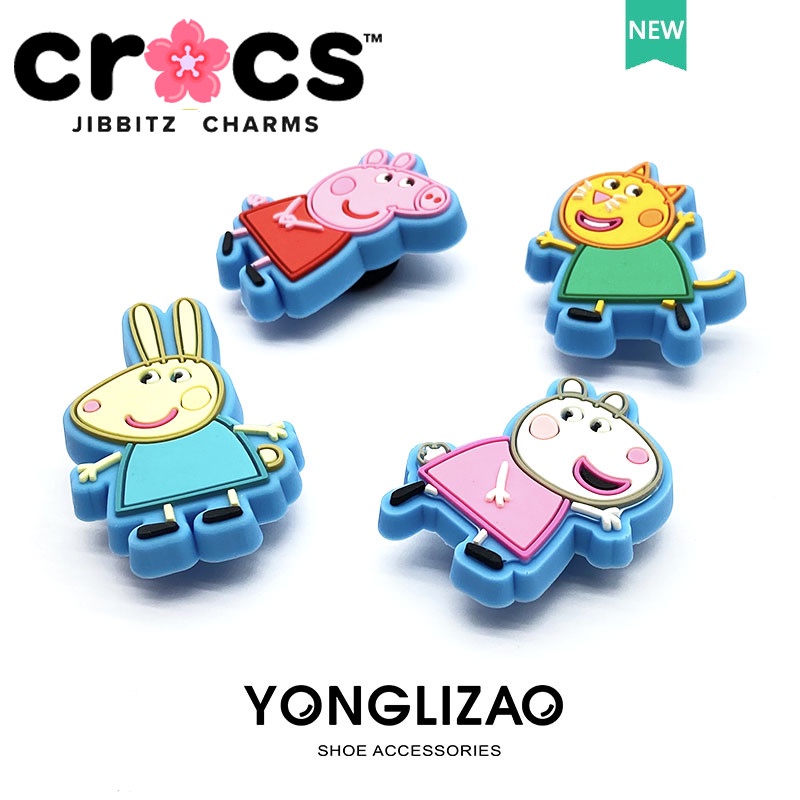 Jibbitz Phụ Kiện Khóa Trang Trí Giày Crocs Series 2023 Hình Nhân Vật Hoạt Hình Peppa Piglet Peppa