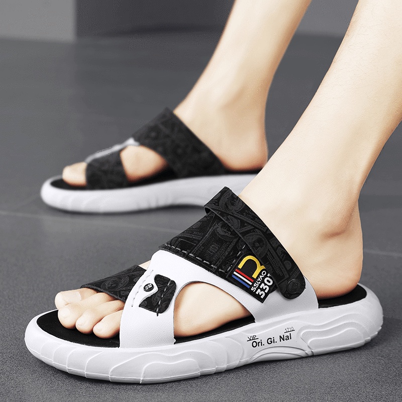 Dép văn phòng dép đen dép xốp Dép chống trượt dép nam đi núi Thời trang dép nam giày nam thoáng khí