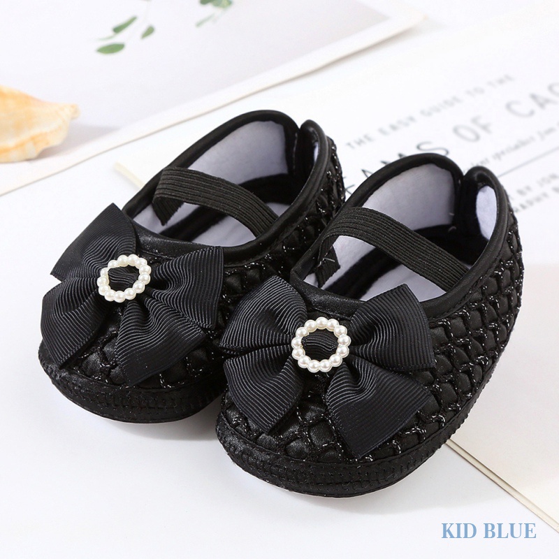 Giày Búp Bê Đính Nơ Phong Cách Hàn Quốc Cho Bé Gái 0-1 Tuổi