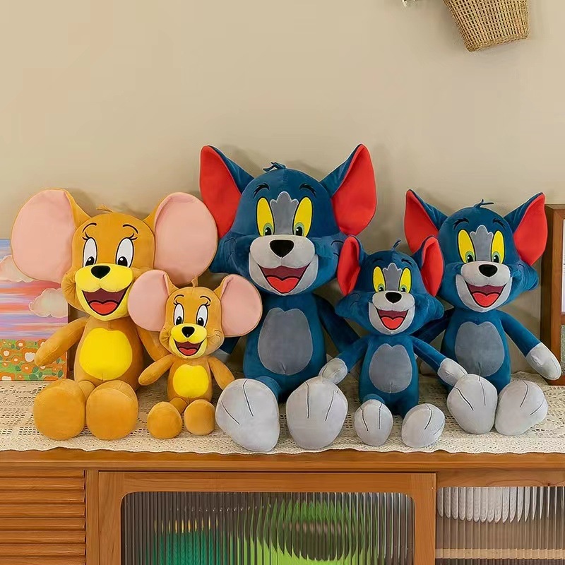 Nana 65 cm tom và jerry búp bê sang trọng quà tặng cho trẻ em ném gối trang trí nội thất mèo và chuột đồ chơi nhồi bông cho trẻ em