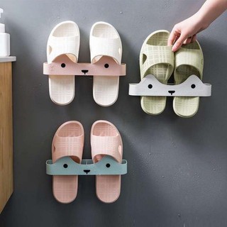 Giá treo dép dán tường hình mèo màu Pastel xinh xắn tiện dụng 24.6x7.3x4cm