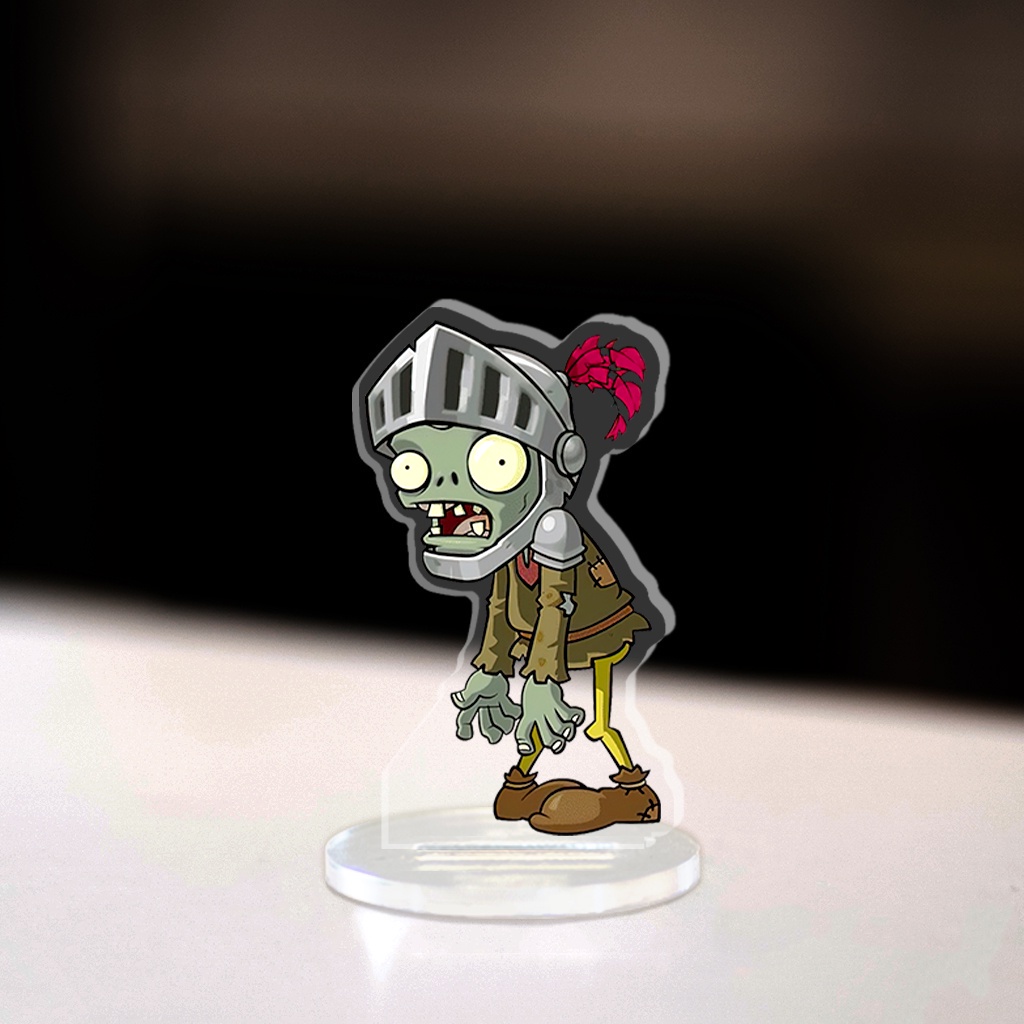 Mô hình Mini Plants vs Zombies Captain Deadbeard Torchwood Standee Chibi game trang trí góc học tập cao 3,5cm