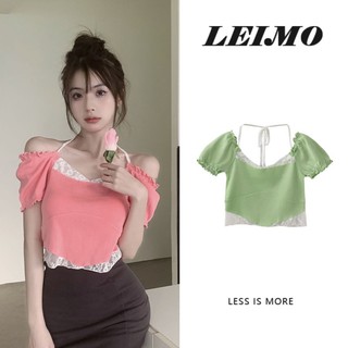 Áo Thun Tay Ngắn Phối Ren Thiết Kế Xinh Xắn Thời Trang Mùa Hè Mới Cho Nữ