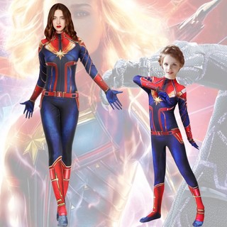 Trang Phục Hóa Trang Captain Marvel Nhân Dịp Halloween Cho Người Lớn Và Trẻ Em
