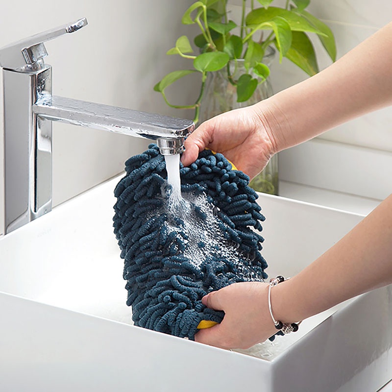 Chổi Lau Xe Hơi Bằng Vải chenille Có Thể Xoay Tiện Dụng