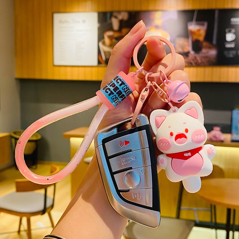 Móc Khóa Hình Chú Mèo Hoạt Hình Đáng Yêu