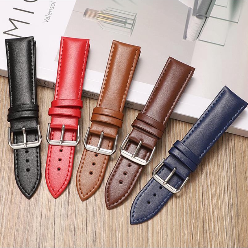 Dây Đeo Đồng Hồ Bằng Da Bò 12-24mm 12 / 13 / 14 / 15 / 16 / 18mm 20 / 21 / 22 / 23 / 24mm