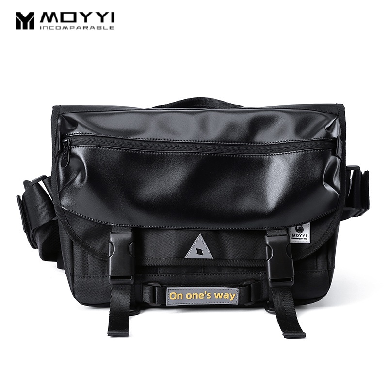 Túi đeo vai nam MOYYI đựng máy tính bảng/ laptop 14 inch chống nước có khóa kéo