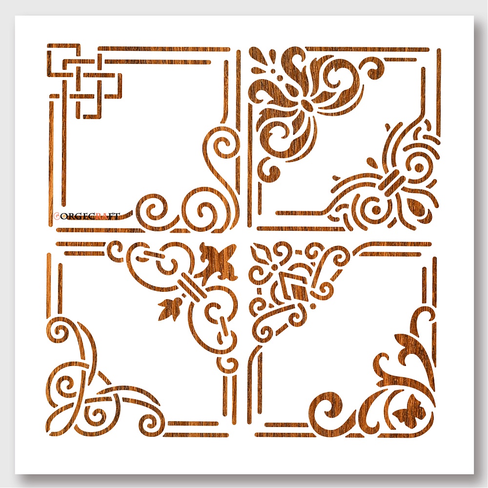 Khuôn Vẽ Trang Trí Scrapbook DIY Hình Hoa Và Thú Cưng 300x300mm