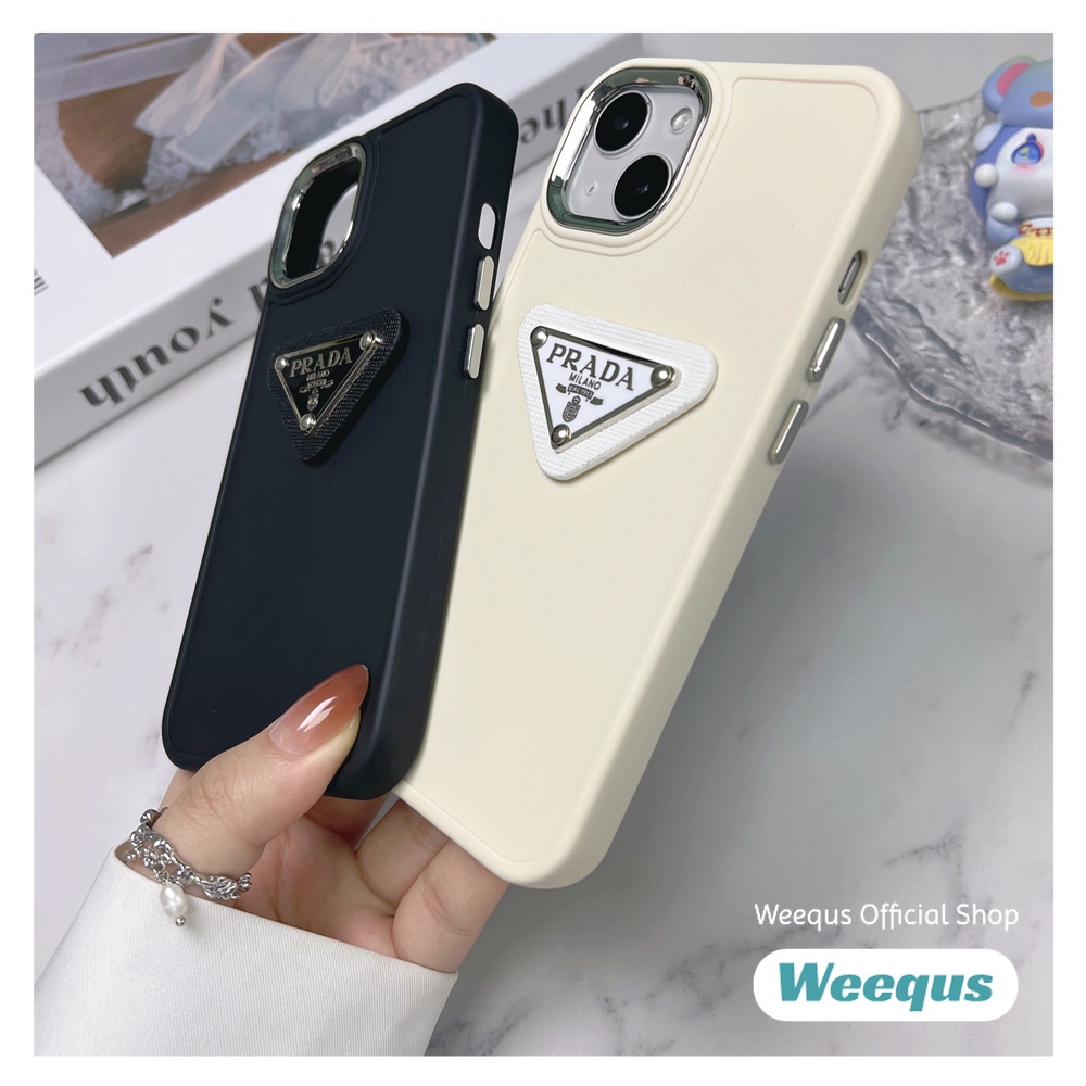 Ốp Điện Thoại Mềm Màu Trơn Hình Prada 3D Cho iPhone 7 Plus 8 Plus X XR XS Max 11 Pro Max 11 Pro 12 13 14 Pro Max