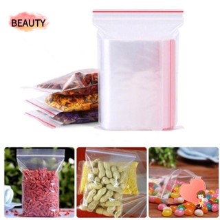 Bộ 100 Túi Zip Nhựa PE Trong Suốt