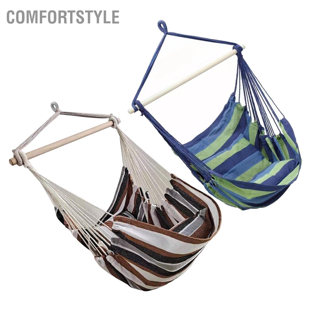 Comfortstyle Treo Dây Xích Đu Vải Dày Ký Túc Xá Ghế Ngoài Trời Nhà Phòng Ngủ Sân