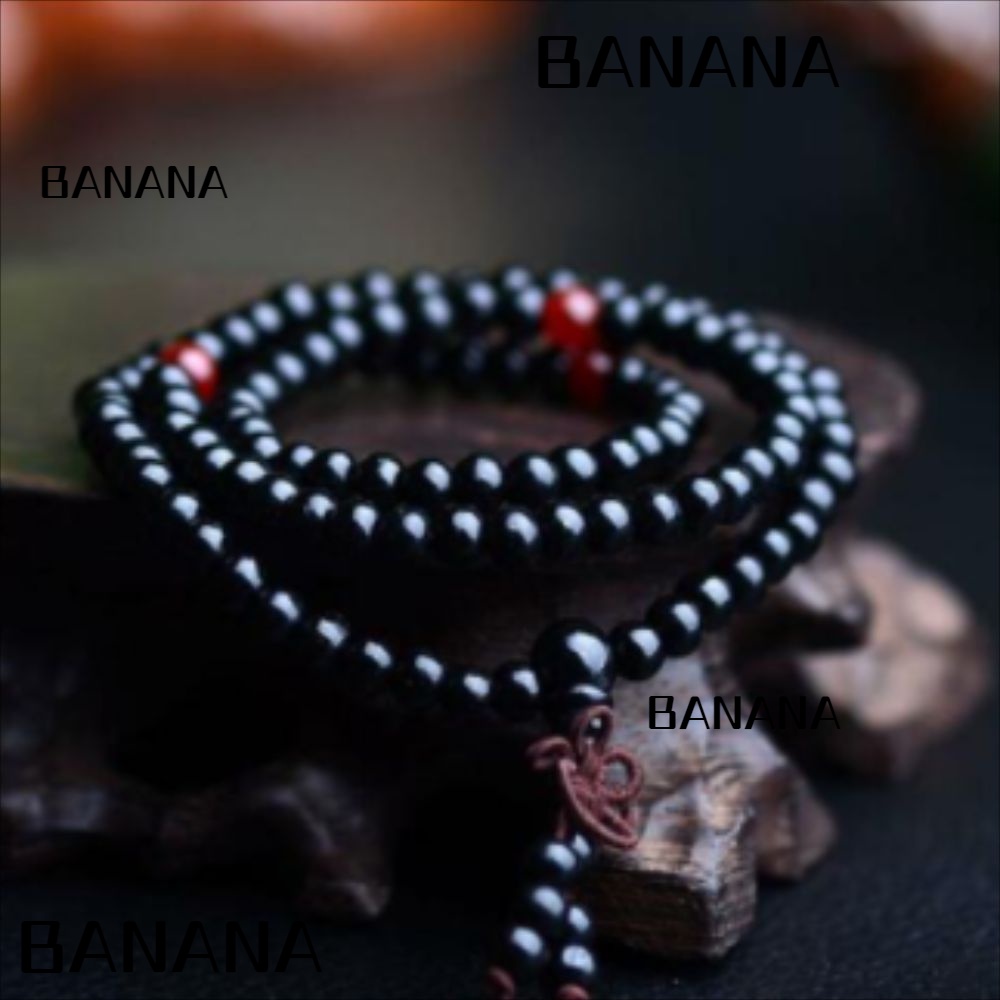 BANANA New Prayer Bead Bangle 6mm Bead Buddhist Buddha Natural Sandalwood Bracelet Women Gift Men Prayer Bead Vintage Style Meditation Wood