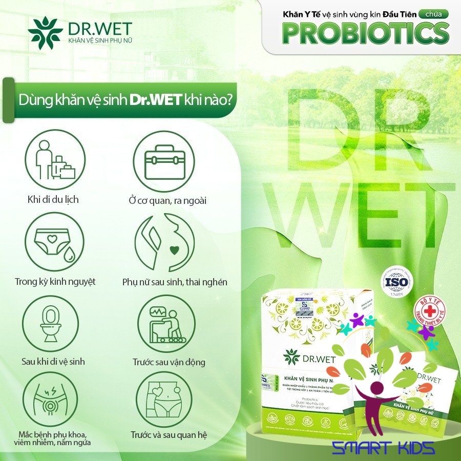 Khăn Vệ Sinh Phụ Nữ DR.Wet Sản Phẩm Mới Dr Papie