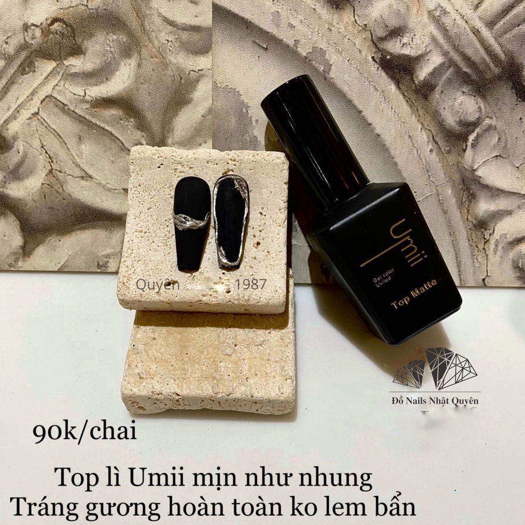 Base top cứng móng top lì Umi đen- base top-đồ nails nhật quyên