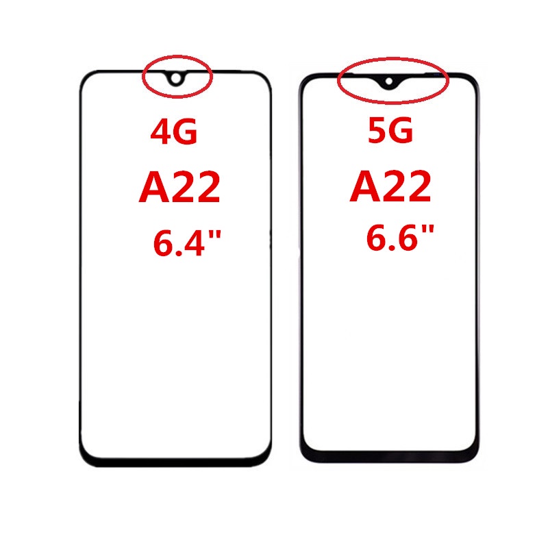 Màn hình cảm ứng cho samsung galaxy a02 a12 a22 a32 a42 a52 a72 mặt kính phía trước màn hình lcd nắp ngoài sửa chữa thay thế phụ tùng + oca