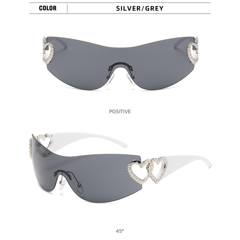 Kính Mát Gọng Trái Tim Y2K Thời Trang Mới Cho Nam Và Nữ