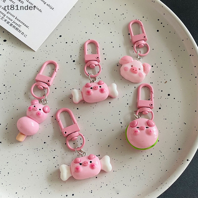 Rt Móc Khóa Hình Heo Hồng Ba Chiều Dễ Thương Làm Quà Tặng Cho Nữ Sinh