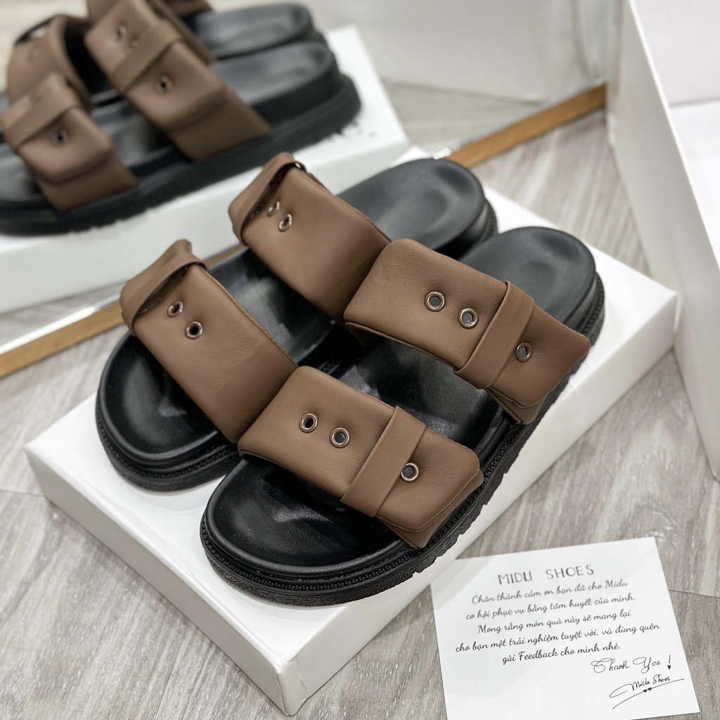 Dép MIDU Phối Màu Quai Mềm 2 Màu 3 Phân