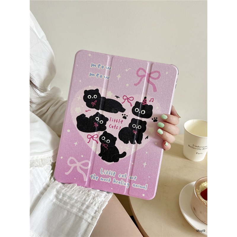 Ốp Máy Tính Bảng Gương Màu Hồng In Hình Mèo Chống Rơi Vỡ Cho Ipad 10.2 10Th Mini 6 9.7 Air 5 Pro 11 / 12.9 Gen 9