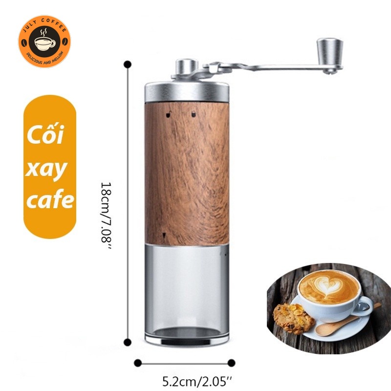 Máy xay cà phê bằng tay chất liệu thép không gỉ tiện dụng cho nhà bếp/văn phòng