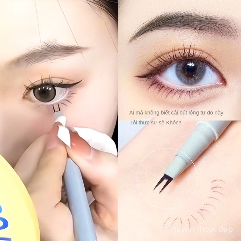 Bút Kẻ Mắt Dạng Lỏng Hai Đầu Siêu Mịn Chống Thấm Nước Không Phai Màu Không Bị Nhòe Dành Cho Nữ