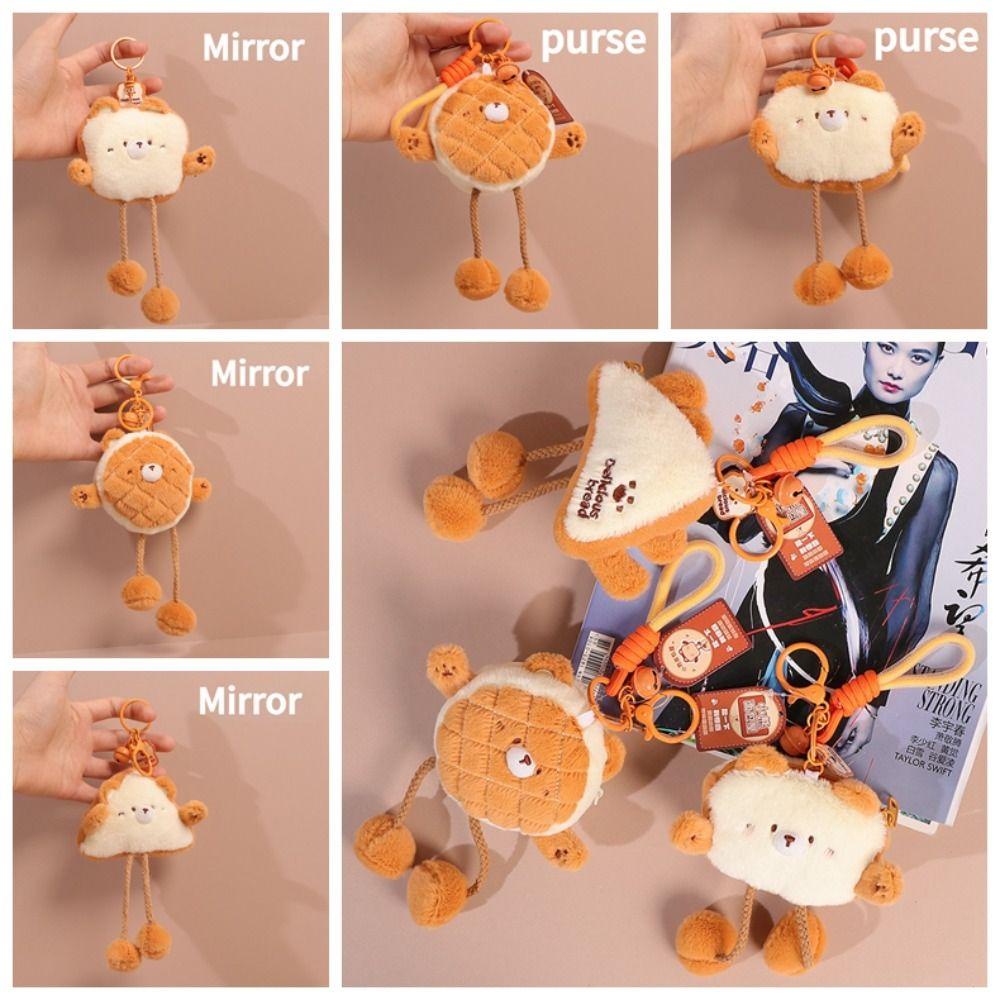 Mmluck Móc Khóa Gấu Bông Trang Điểm / Bánh Hamburger / Tiền Xu Hoạt Hình Đáng Yêu