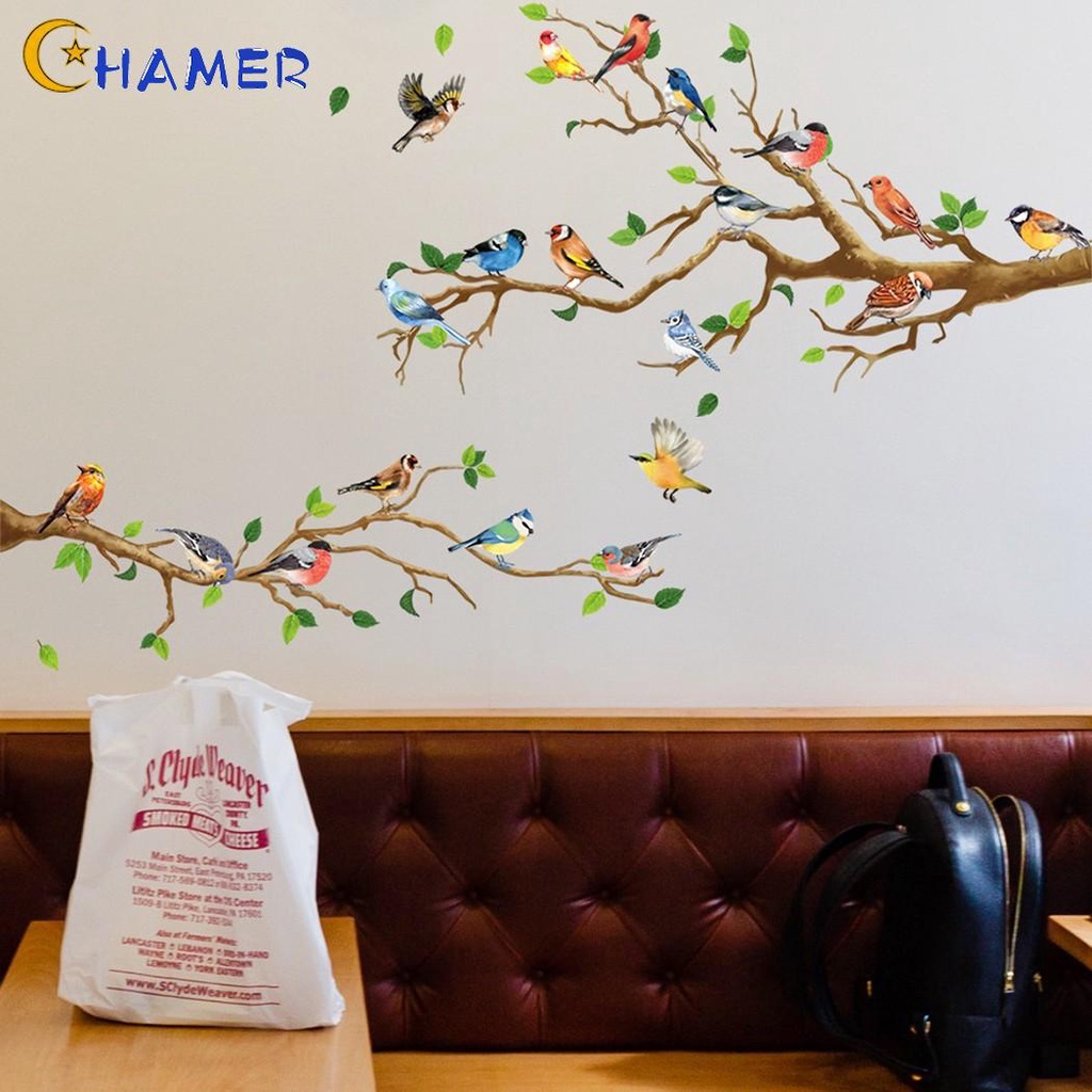 Decal Dán Tường Hình Cành Cây Và Chim Chóc