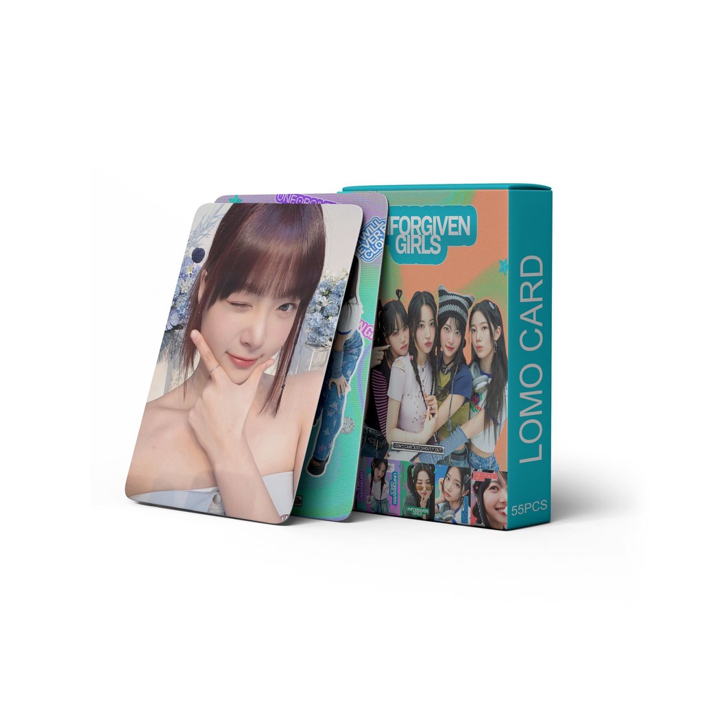 Set 55 Tấm Ảnh Lomo Card LE SSERAFIM Unforg Given Nhóm Nhạc Kpop