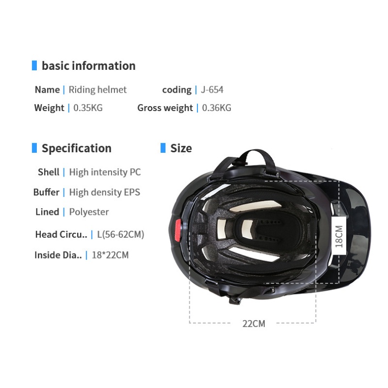 ⚡Trong kho ⚡Mũ bảo hiểm xe đạp KINGBIKE-J-654 chất lượng cao