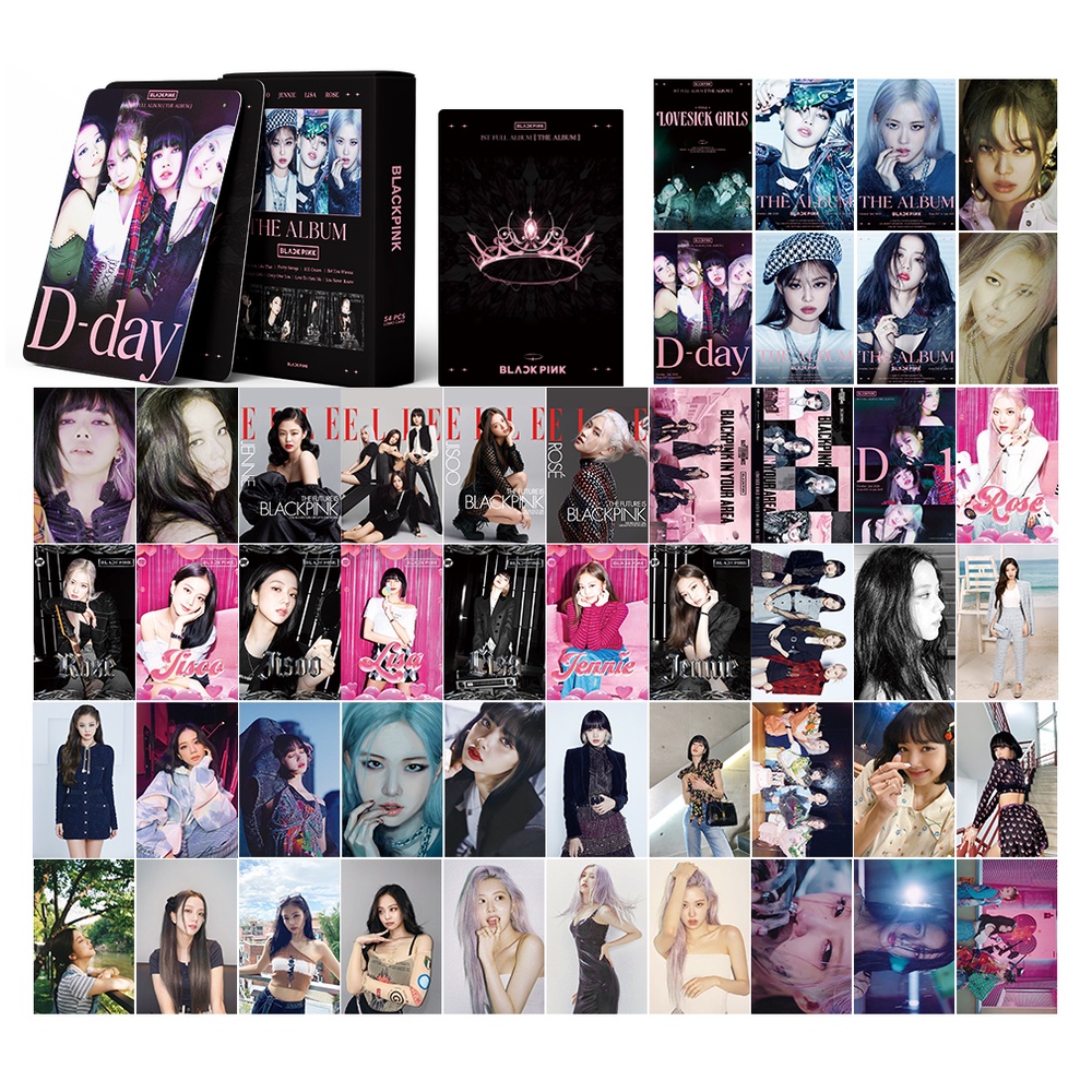 55pcs/box BLACK-PINK 2022 The Album BORN PINK Photocards Jennie Rose Jisoo Lisa Lomo Cards Black Pink Kpop Postcards New Arrivals