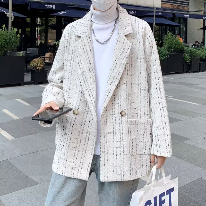 2023 New fashion áo khoác tròn sọc tay dài dáng rộng màu sắc đơn giản thoải mái hù hợp nam nữ chất nỉ bông cao cấp