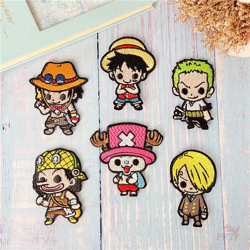 ♥ Miếng Vá Bằng Sắt Hình Anime One Piece Độc Đáo ♥ 1 Huy Hiệu Cài Áo Hình Luffy / Zoro / Chopper / Ace / Usopp / Sanji