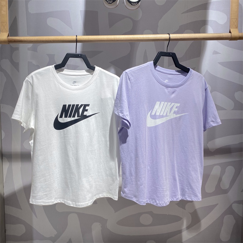 Áo Thun NIKE Chính Hãng 100% Ngắn Tay Cổ Tròn In Logo Thể Thao Phong Cách Retro DX7907-100 - 536
