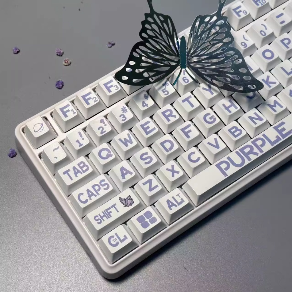 Keycaps Phông Chữ Lớn Cherry Profile Tối Giản PBT Dye Sub Bàn Phím Cơ Keycap