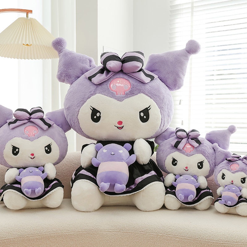 Búp Bê Nhồi Bông Kuromi Màu Tím Dễ Thương Dùng Làm Quà Tặng Sinh Nhật Cho Bé Gái