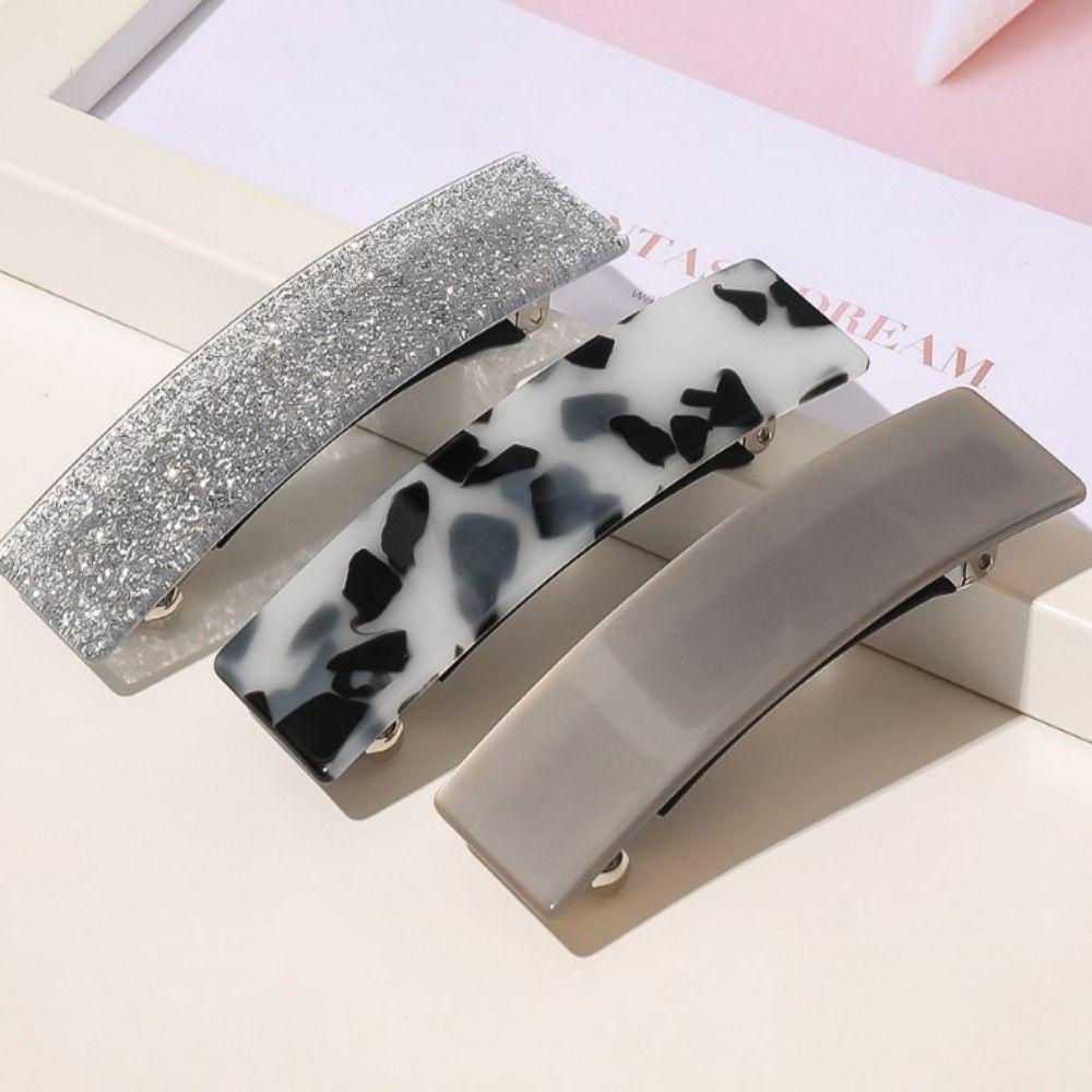 Maxg Kẹp Tóc Hình Vuông Dạng Cát Chảy Màu Đá Cẩm Thạch Mori Thanh Lịch Cho Nữ