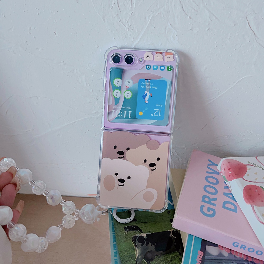 Dễ Thương Ốp Điện Thoại tpu Chống Va Đập Họa Tiết Đáng Yêu Cho samsung galaxy z flip5 ins samsung z flip5 flip z 5
